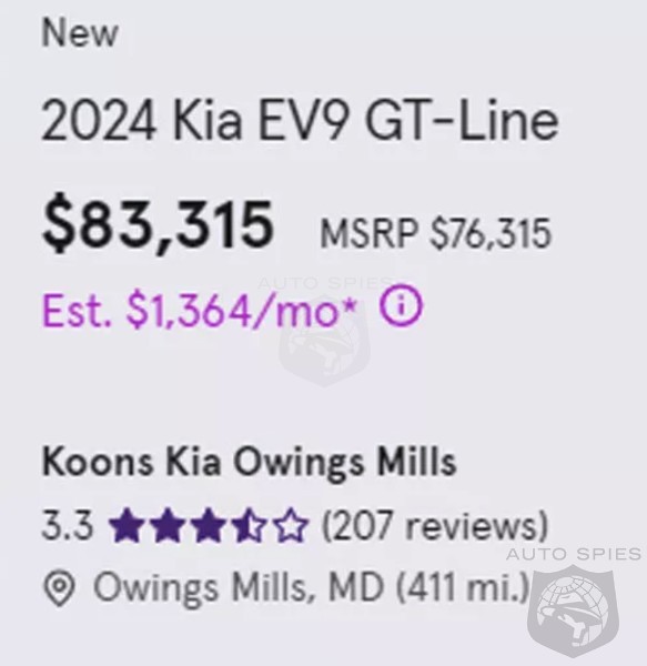 Kia EV9 Dealer Markups Are Getting Out Of Control As Prices Approach $85,000